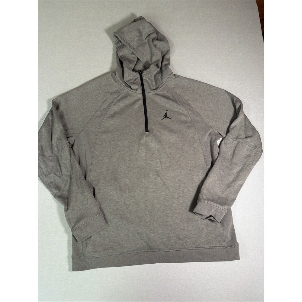Nike Air Jordan Sport 1/2 Half Zip Hoodie Gray DV1245-091 Men's Large